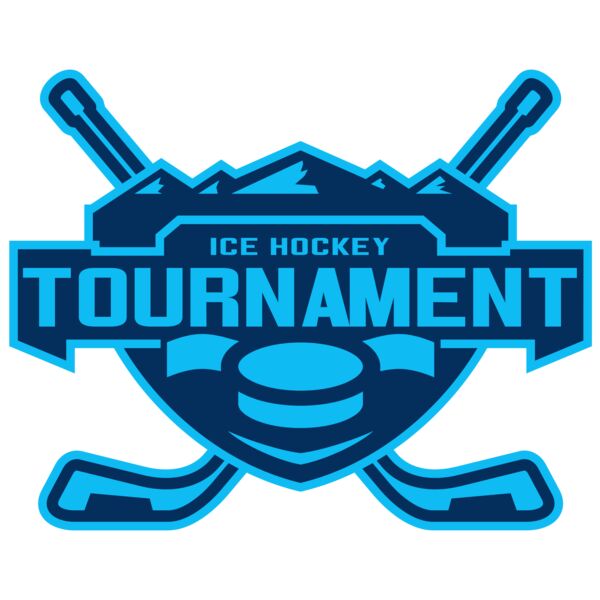 Tournament Ice Hockey logo template Thumbnail